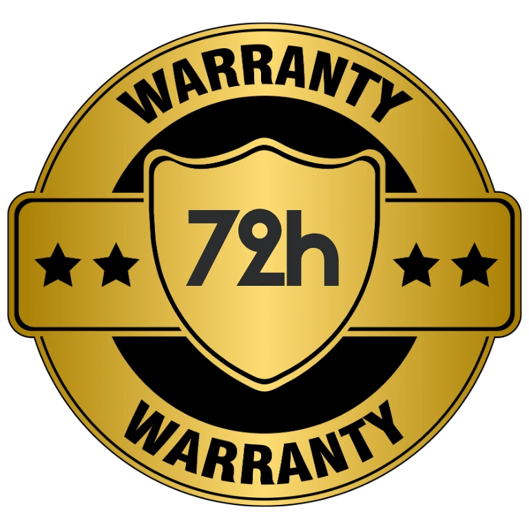 72 hours service warranty