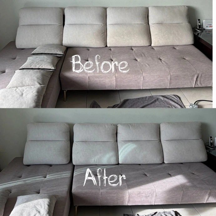 sofa before after
